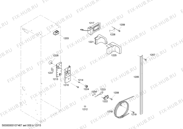 Схема №11 KBUDT4250A 42" SXS REFRIG (SS) DESIGNER HDL с изображением Зажим для посудомоечной машины Bosch 00601760